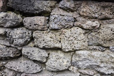 Eski taş duvar. Eski tuğla doku. Blok doku.