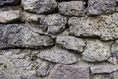 Eski taş duvar. Eski tuğla doku. Blok doku.
