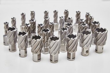 A demet-in ağır hizmet matkap bit studio beyaz üzerinde. HSS çekirdek için metal matkap.