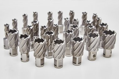 A demet-in ağır hizmet matkap bit studio beyaz üzerinde. HSS çekirdek için metal matkap