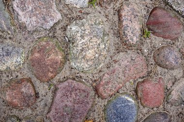 Eski taş duvar. Eski tuğla doku. Blok doku