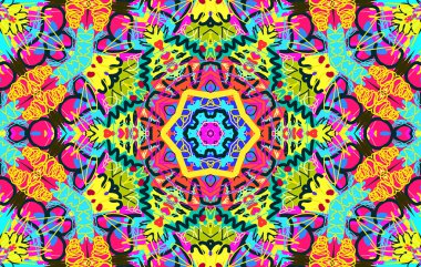Parlak renkli düzensiz desen
