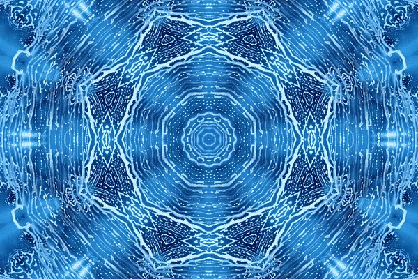 Fondo de vidrio azul con patrón de espuma abstracta — Foto de Stock