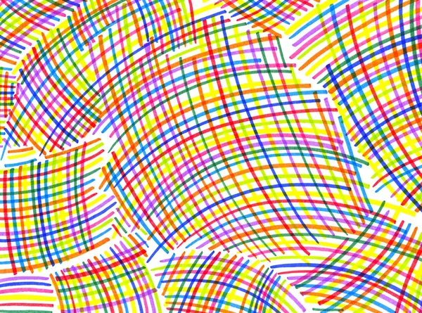 Abstrakta ljus färg böjda korsande linjer mönster — Stockfoto