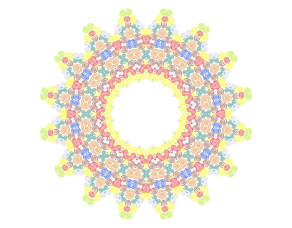 Modèle concentrique abstrait à partir des lignes de couleur de boucle — Photo