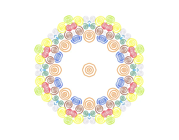 Modèle concentrique abstrait à partir des lignes de couleur de boucle — Photo