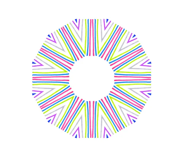 Abstract koncentriska rund form från färg rader — Stockfoto