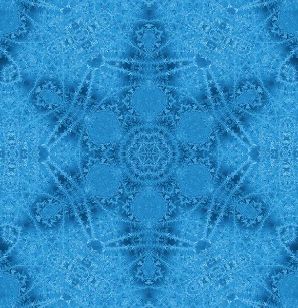 Estrella concéntrica abstracta del patrón de hielo — Foto de Stock