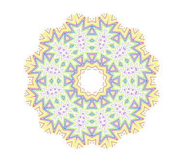 Soyut renkli çizgiler konsantrik desen 