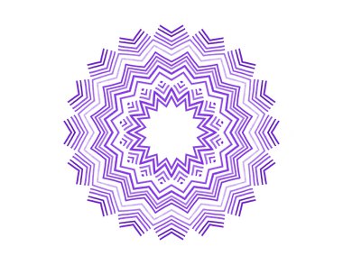 Beyaz arka plan üzerinde soyut konsantrik şekli 