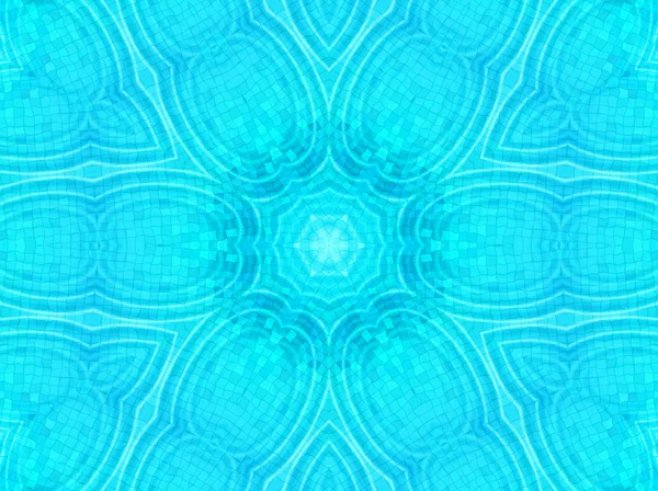 水と青いタイルの背景波紋パターン — ストック写真