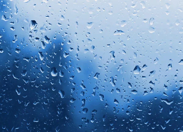 Gotas de agua sobre vidrio — Foto de Stock