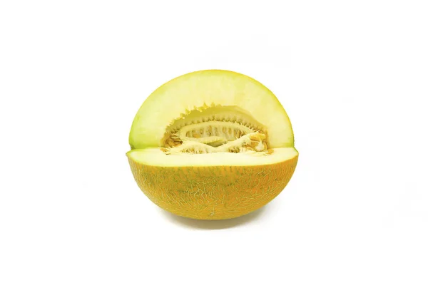 Cut Melon Seeds Isolated White Background — Stock Photo, Image