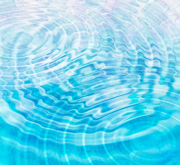 Jasně Modré Abstraktní Pozadí Vodou Vlnky Bubliny — Stock fotografie
