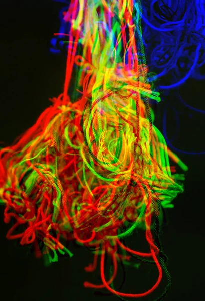 Bright Abstract Background Dispersion Effect Tangled Threads — Stock Photo, Image