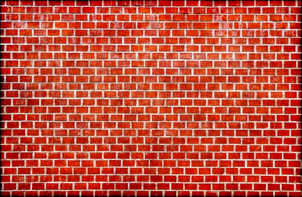 Red brick wall grunge texture — Stock Photo, Image