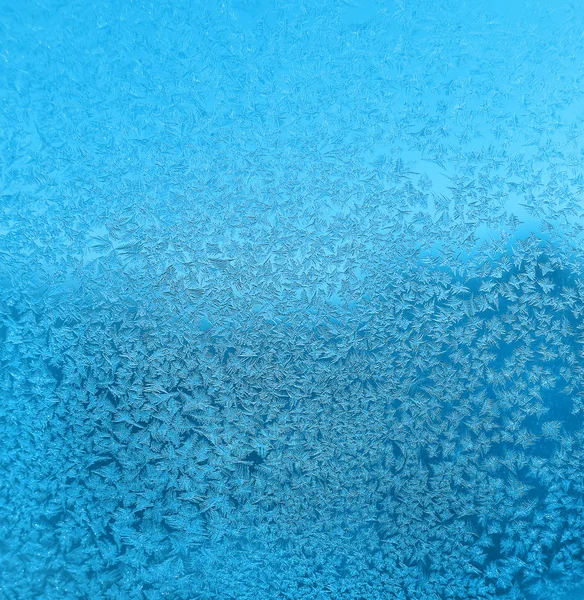 Natural ice pattern on glass — Stock Photo, Image