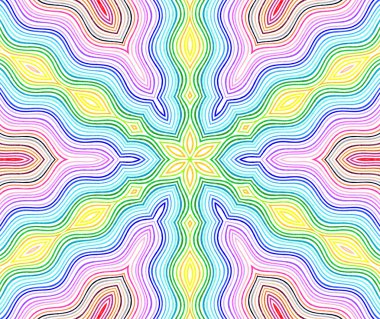 Parlak renk dalgalı çizgi deseni