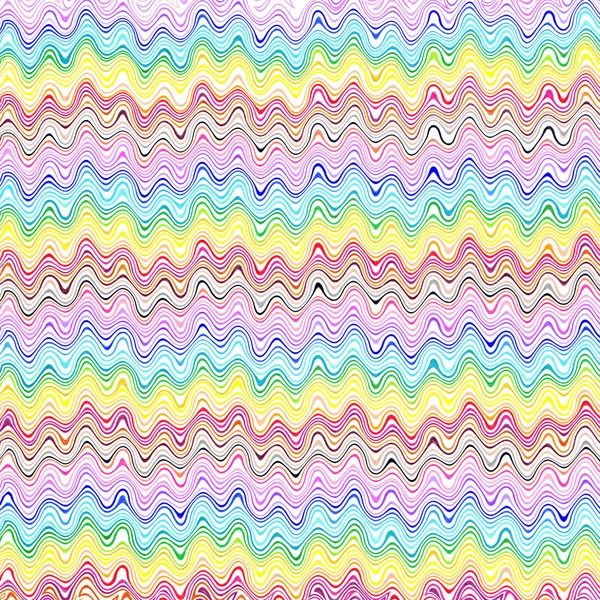 明亮的颜色波浪线模式 — 图库照片