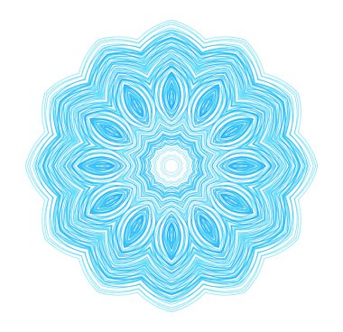 Soyut mavi çizilmiş desen