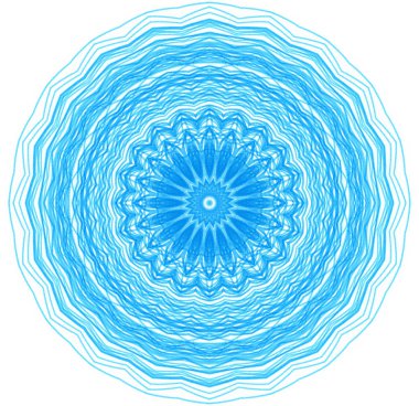 Soyut mavi konsantrik desen