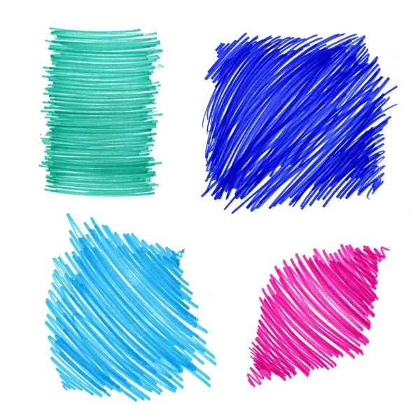 Abstracte kleuren getekend elementen voor ontwerp — Stockfoto