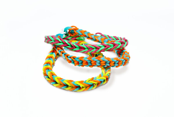 Bracelets made with rubber bands