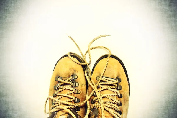 White background with yellow shoes — Stock Photo, Image