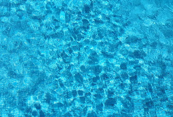 Blue ripped water in swimming pool — Stock Photo, Image