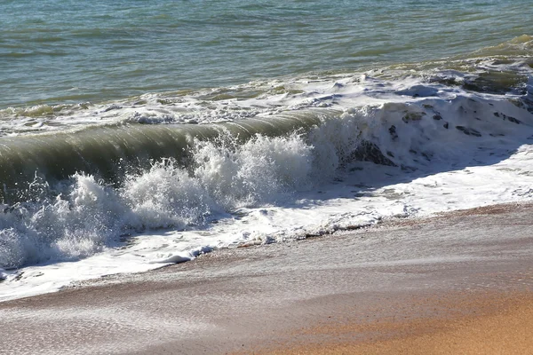 Fala na piaszczystej plaży — Zdjęcie stockowe