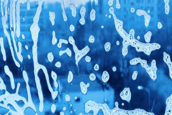 Foam pattern on glass — Stock Photo, Image
