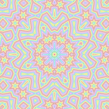 Parlak renkli çizgiler konsantrik desen