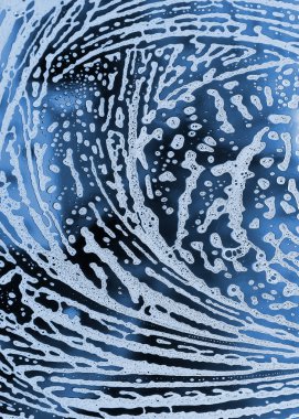 Köpük deseni ile mavi arka plan