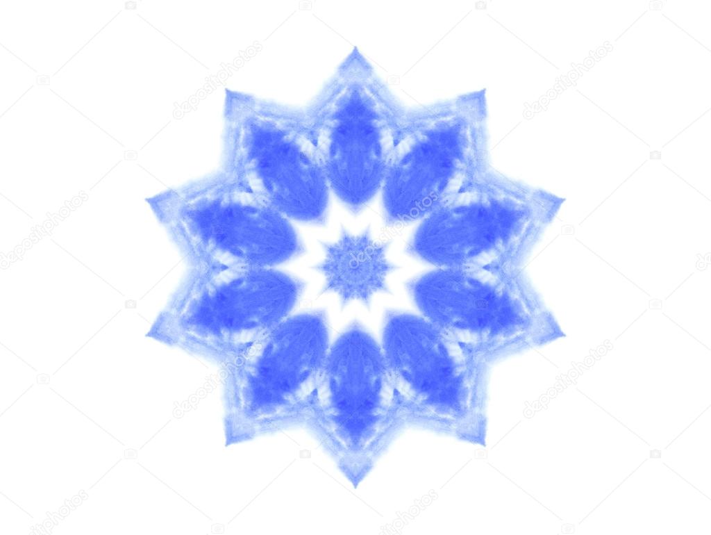 Abstract blue watercolor shape
