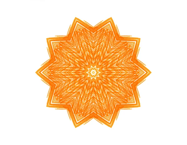 Astratta forma di stella arancione — Foto Stock
