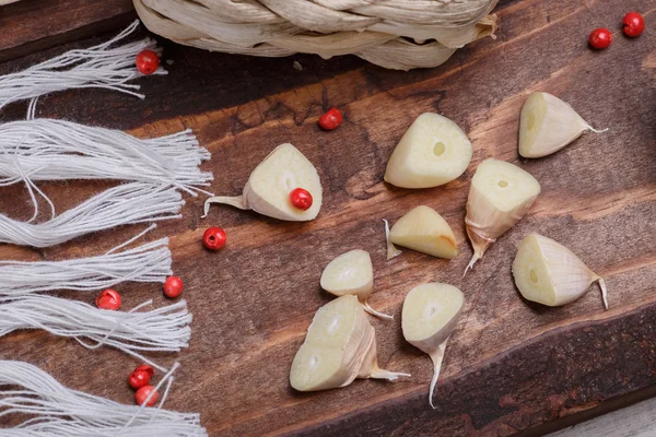 Garlik y pimienta — Foto de Stock