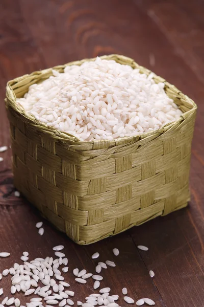 Box with rice — Stock Photo, Image