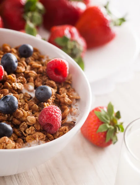 Muesli with berries — Stock Photo, Image