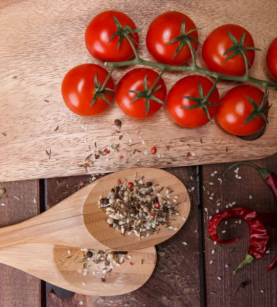 Vegetables and spices — Stock Photo, Image