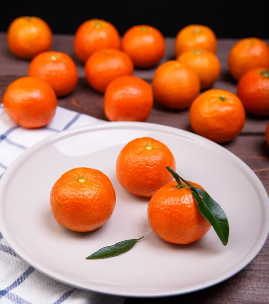 Three tangerines — Stock Photo, Image