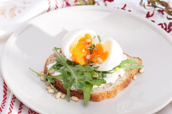 Sandwiches with eggs — Stock Photo, Image