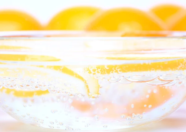 Gas lemon water — Stock Photo, Image