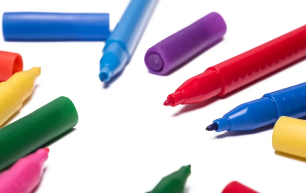 Colorful markers Stock Image