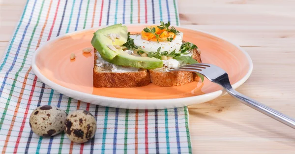 Sandwiches with eggs — Stock Photo, Image