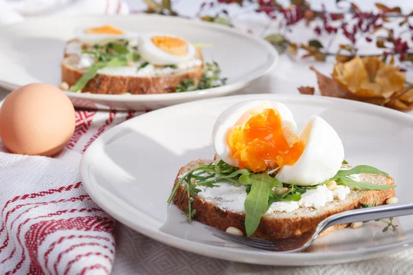Sanduíches com ovos — Fotografia de Stock
