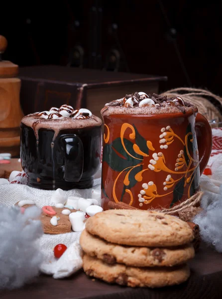 Dwie szklanki kakao — Zdjęcie stockowe