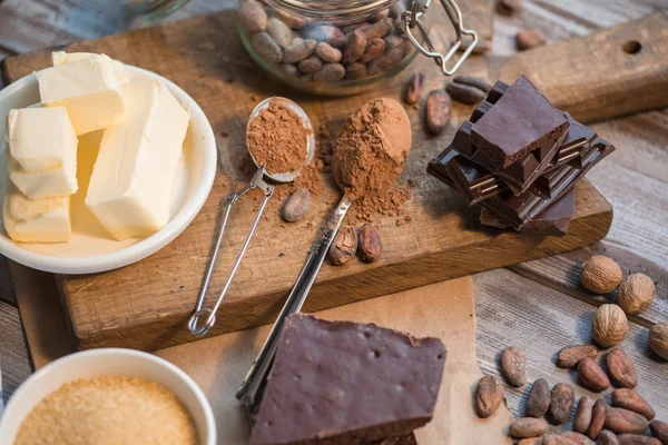 Ingredientes para el pastel de chocolate —  Fotos de Stock