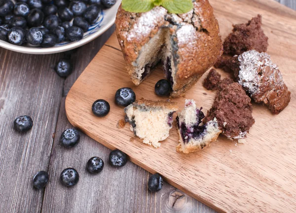 BlackBerry cupcake — Stockfoto