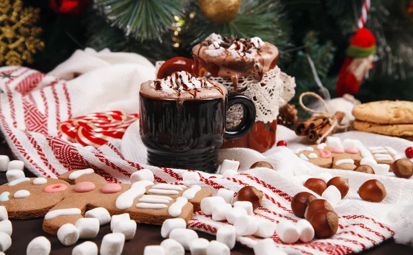 Two cups of cocoa — Stock Photo, Image