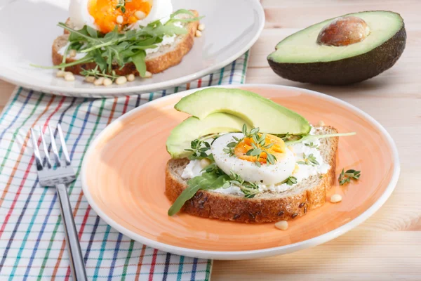 Sandwiches with eggs — Stock Photo, Image